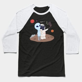 alien astronaut friends taking selfie Baseball T-Shirt